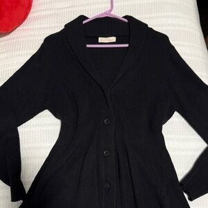 Black belle phoque Button-Up Women's Sweater